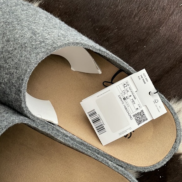 Mango Man gray flannel slippers - Picture 3 of 5